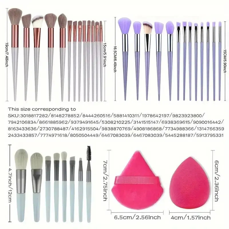 VelvaTouch Pro Makeup Brush Set